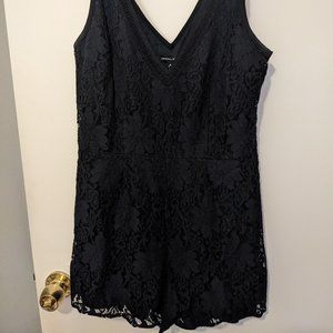 Black lace romper